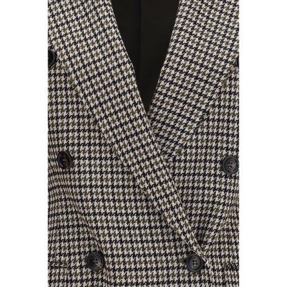 Max Mara Eccelso Houndstooth Double-Breasted Blazer
