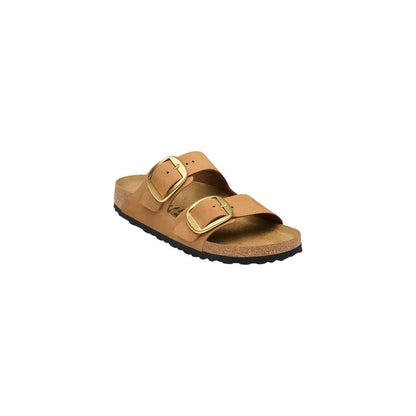 Brown Leather Flat Sandals