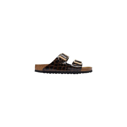 Birkenstock Arizona Black Embossed Leather Sandals