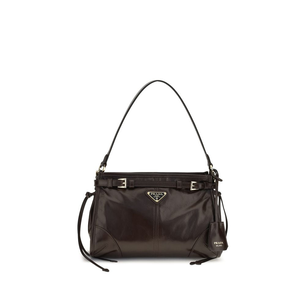 Prada Bonnie Small Cognac Leather Hobo Bag