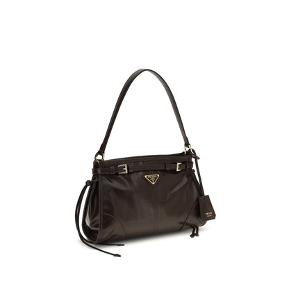 Prada Bonnie Small Cognac Leather Hobo Bag
