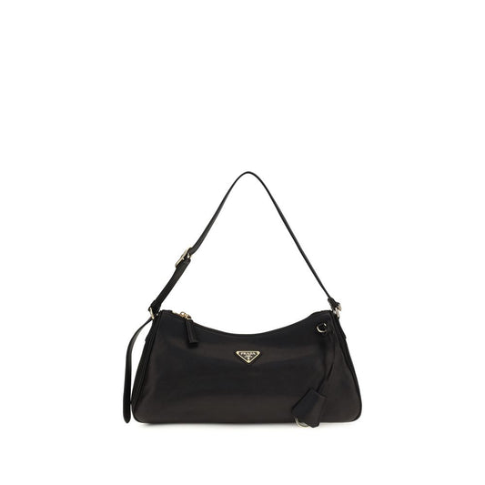 Prada Aimée Black Calf Leather Shoulder Bag