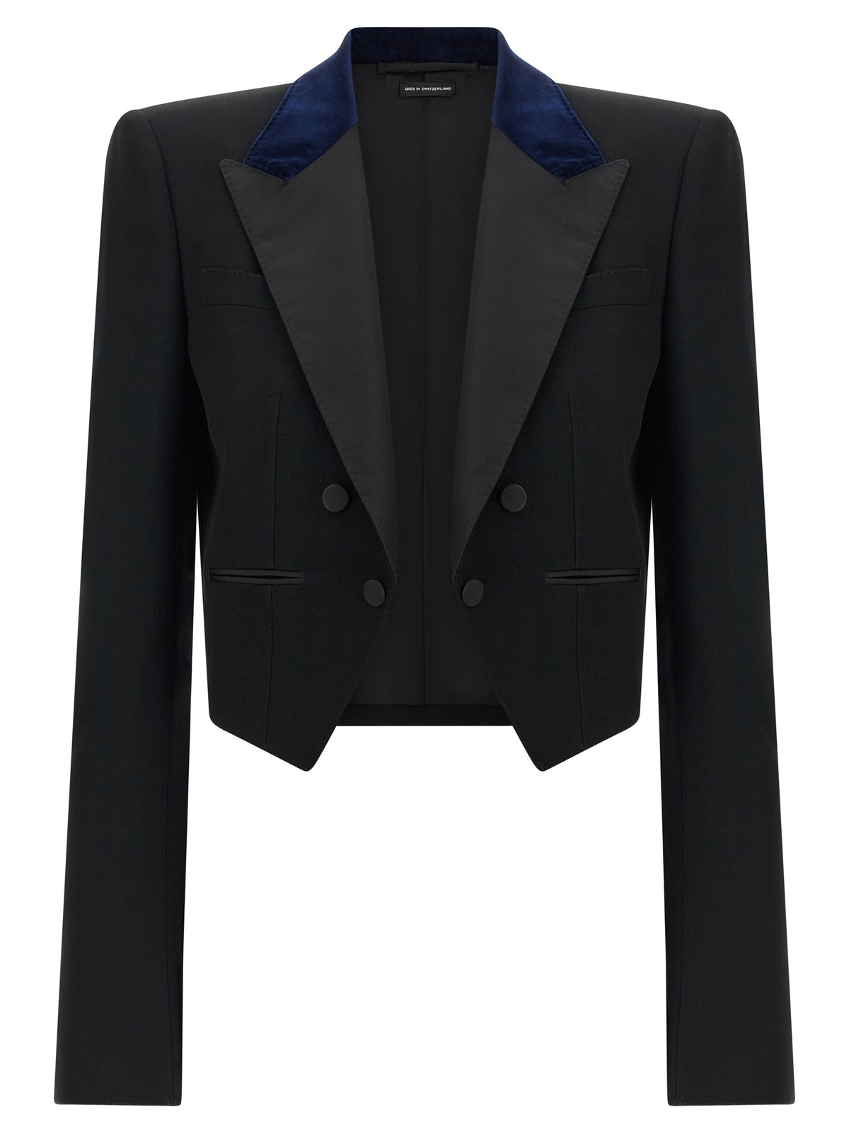 Tom Ford Sharp Cropped Wool Tuxedo Blazer