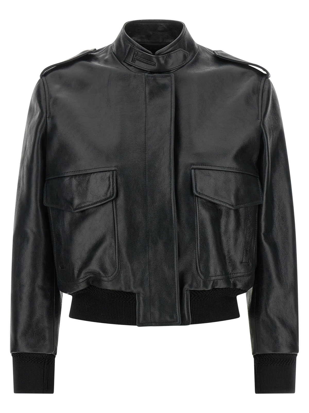 Tom Ford Aviator Black Lambskin Leather Jacket