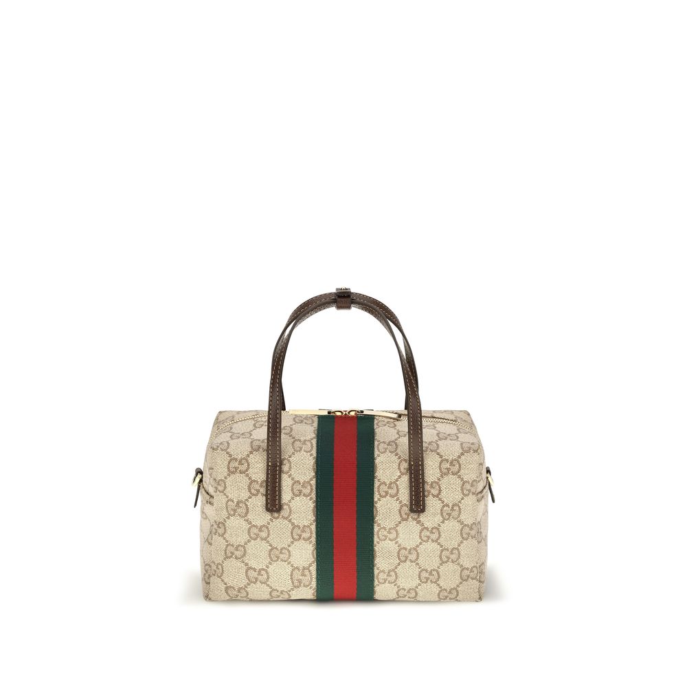 Gucci Ophidia GG Mini Boston Bag Beige Coated Canvas
