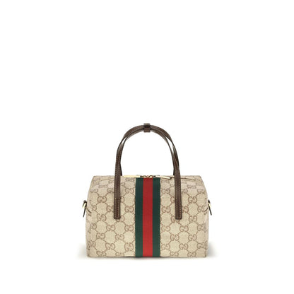 Gucci Ophidia GG Mini Boston Bag Beige Coated Canvas