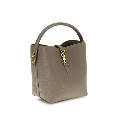 Saint Laurent Le 37 Small Bucket Bag in Beige Grained Calfskin