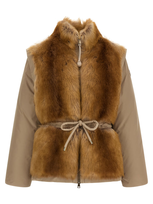 Moncler Blaireau Beige Modular Down Jacket