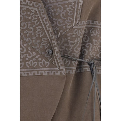 Giorgio Armani Brown Washed Silk-Wool Jacquard Vest