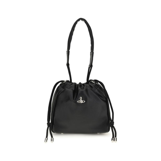 Vivienne Westwood Hilary Black Polyurethane Bucket Bag