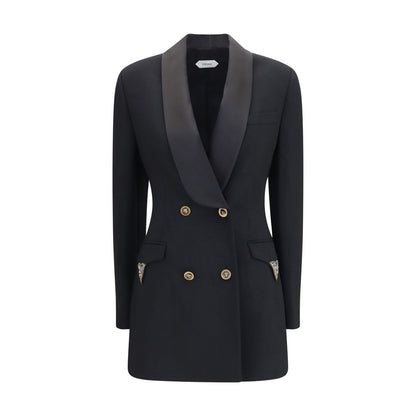 Versace Black Embellished Wool Blazer