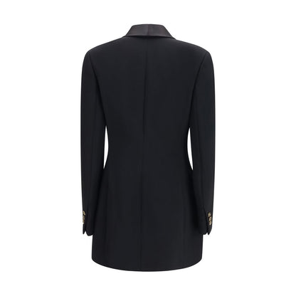 Versace Black Embellished Wool Blazer