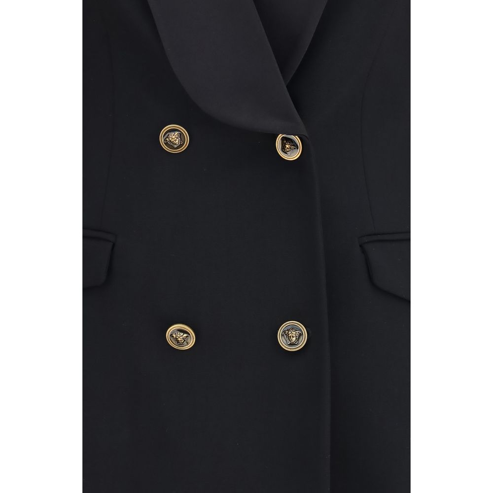 Versace Black Embellished Wool Blazer