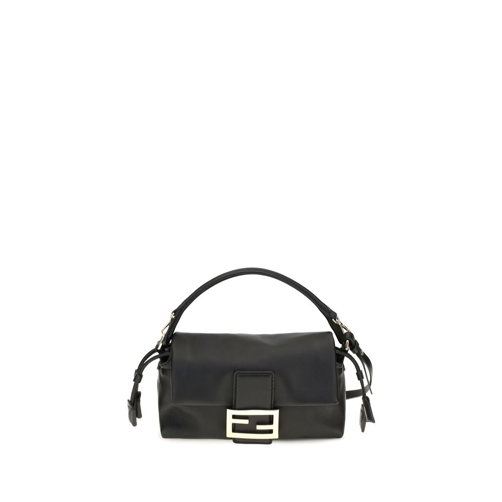 Fendi Baguette Soft Trunk Black Nappa Leather Shoulder Bag
