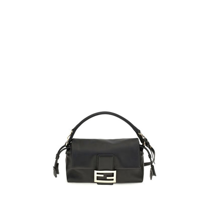 Fendi Baguette Soft Trunk Black Nappa Leather Shoulder Bag