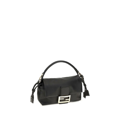 Fendi Baguette Soft Trunk Black Nappa Leather Shoulder Bag