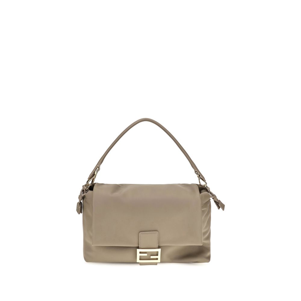 Fendi Baguette Soft Trunk Beige Nappa Leather Shoulder Bag