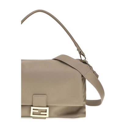 Fendi Baguette Soft Trunk Beige Nappa Leather Shoulder Bag