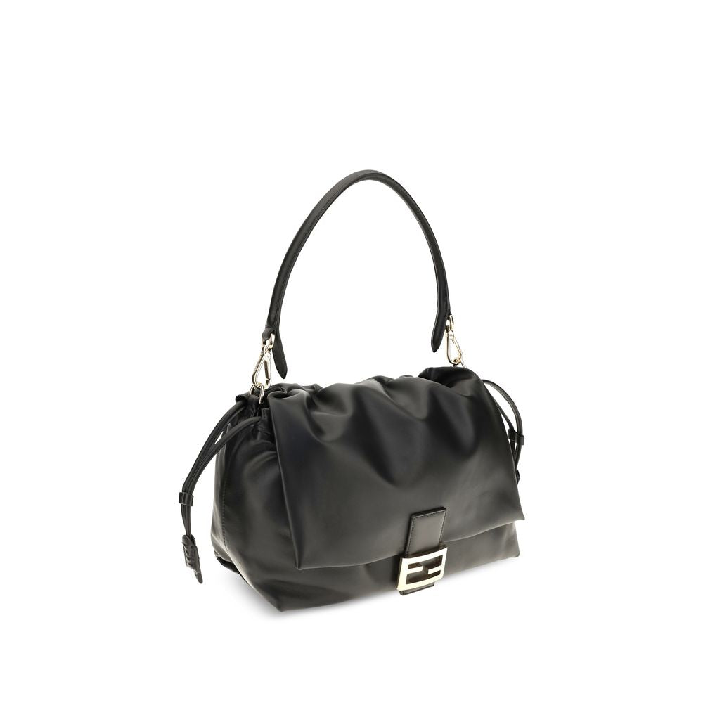 Fendi Baguette Soft Trunk Black Nappa Leather Shoulder Bag