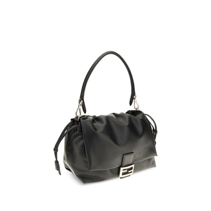 Fendi Baguette Soft Trunk Black Nappa Leather Shoulder Bag