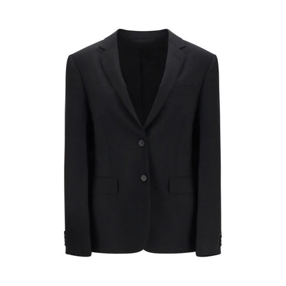 Fendi Black Kid Mohair Single-Breasted Blazer
