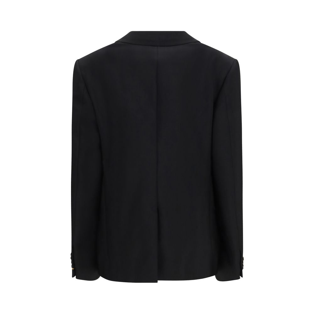 Fendi Black Kid Mohair Single-Breasted Blazer