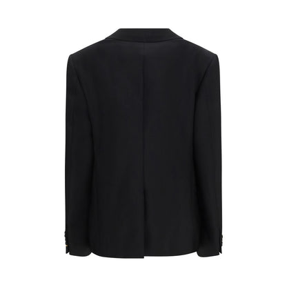 Fendi Black Kid Mohair Single-Breasted Blazer