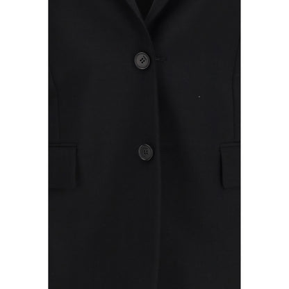 Fendi Black Kid Mohair Single-Breasted Blazer