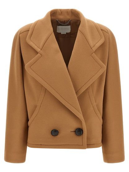 Stella McCartney Camel Pure Wool Short Coat