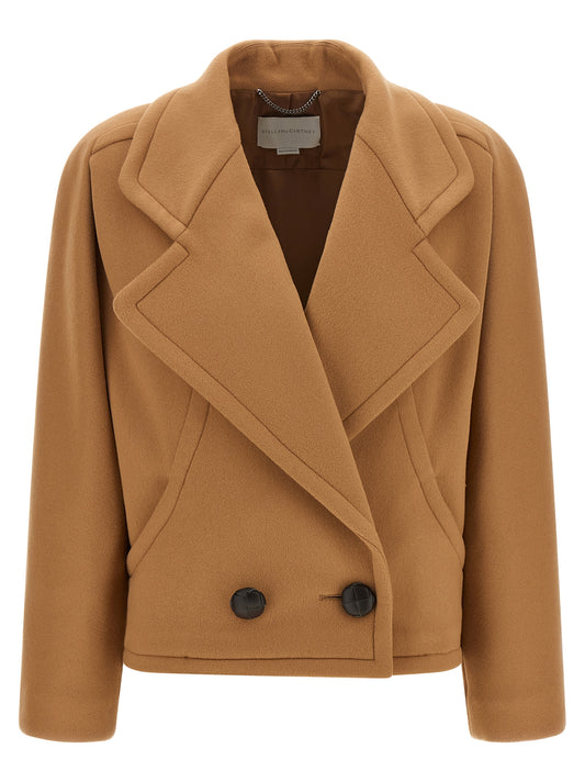 Stella McCartney Camel Pure Wool Short Coat
