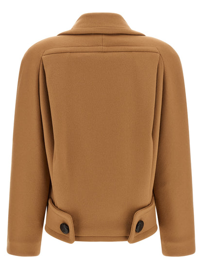 Stella McCartney Camel Pure Wool Short Coat