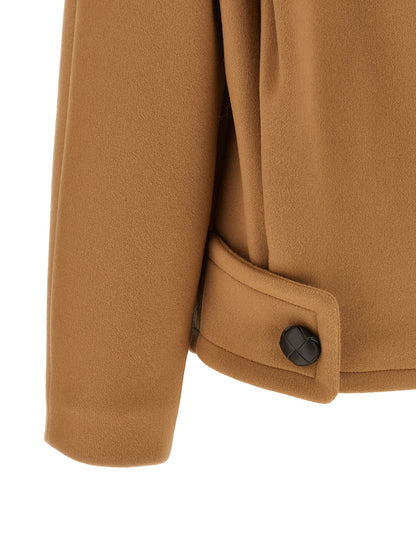 Stella McCartney Camel Pure Wool Short Coat