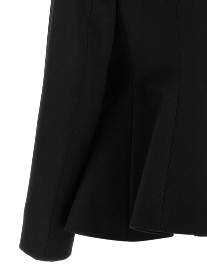 Fendi Black Grain de Poudre Wool Blazer