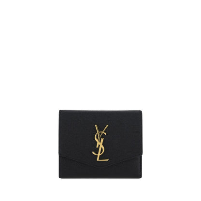 Saint Laurent Cassandre Black Grained Calfskin Wallet