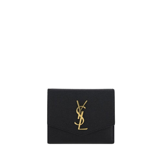 Saint Laurent Cassandre Black Leather Billfold Wallet