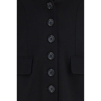 Dolce & Gabbana Black Wool Full-Length Jacket