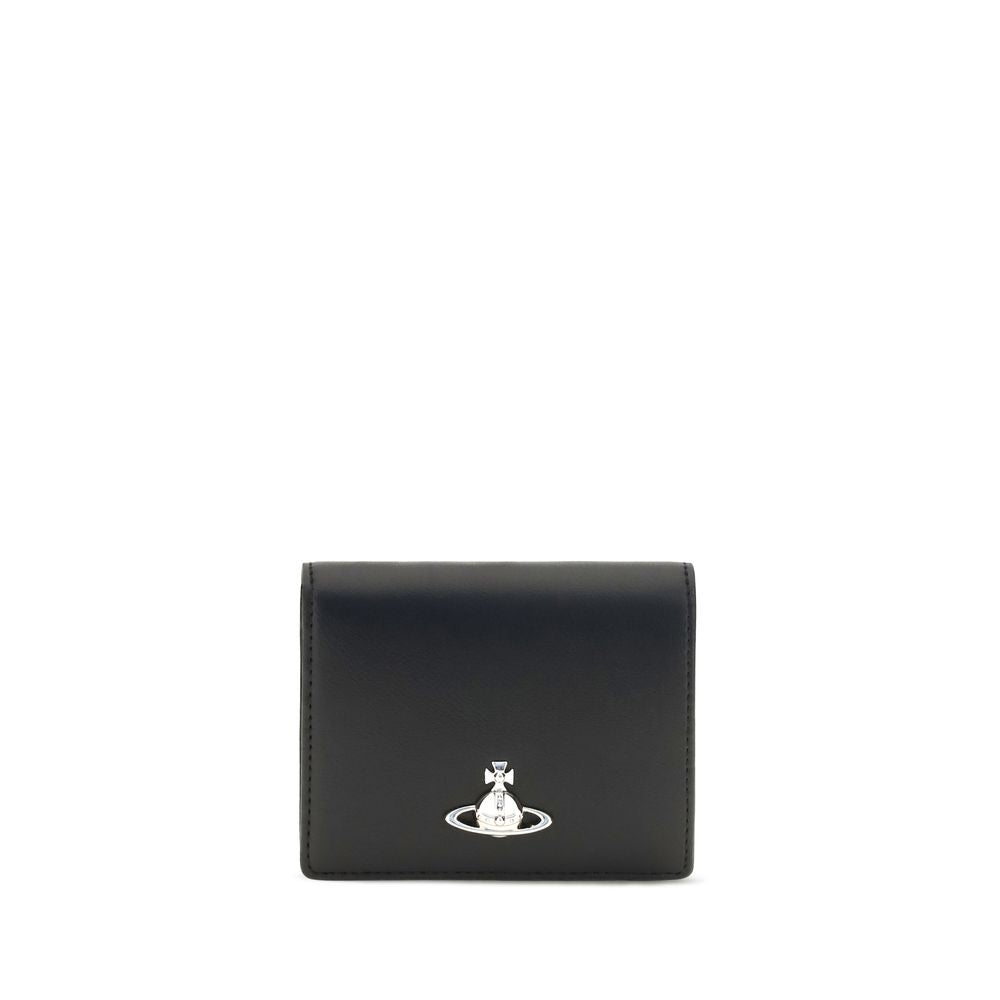 Vivienne Westwood Orb Black Calf Leather Bifold Wallet