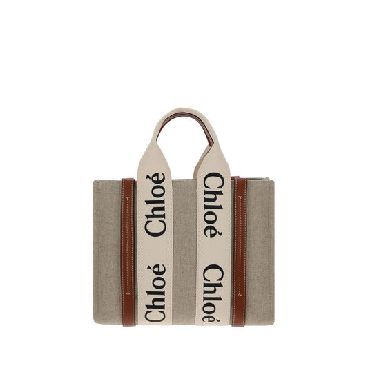 Chloé Woody Small Canvas Tote Bag