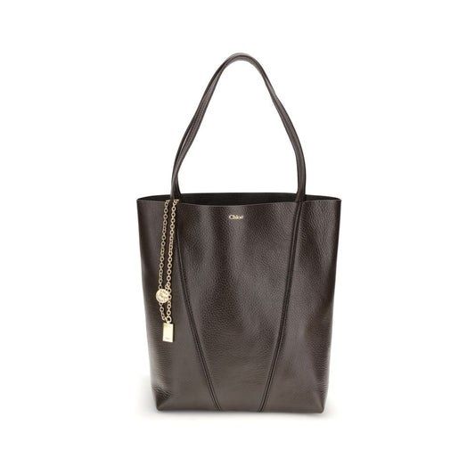 Chloé Spin Brown Calf Leather Shoulder Bag