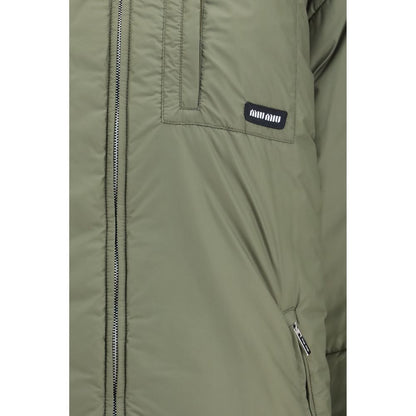 Miu Miu Bicolor Padded Zip Puffer Jacket