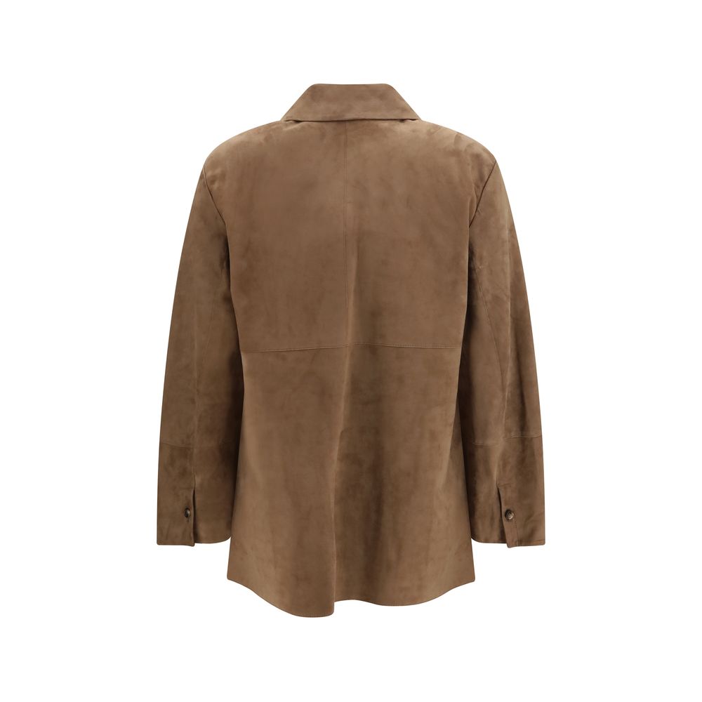 'S Max Mara Gocce Brown Suede Jacket