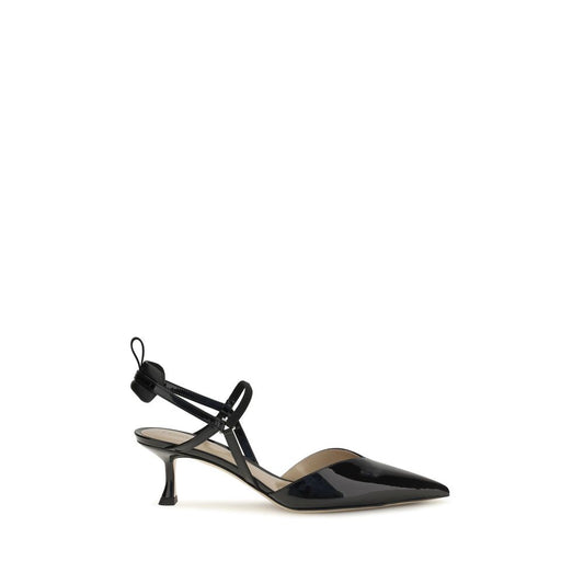 Fendi Colibrì Black Patent Leather Slingback Pumps