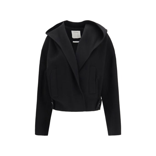 Max Mara Sportmax Idoneo Black Virgin Wool Double Jacket