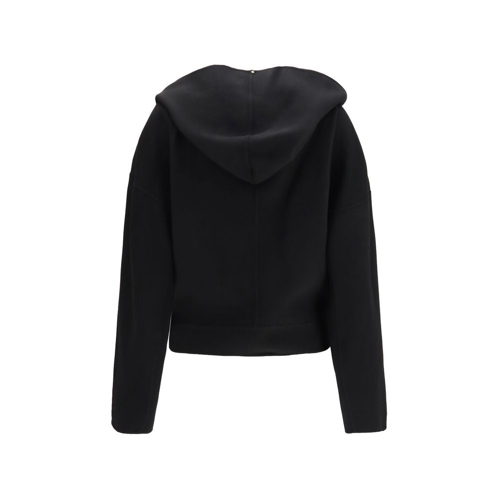 Max Mara Sportmax Idoneo Black Virgin Wool Double Jacket