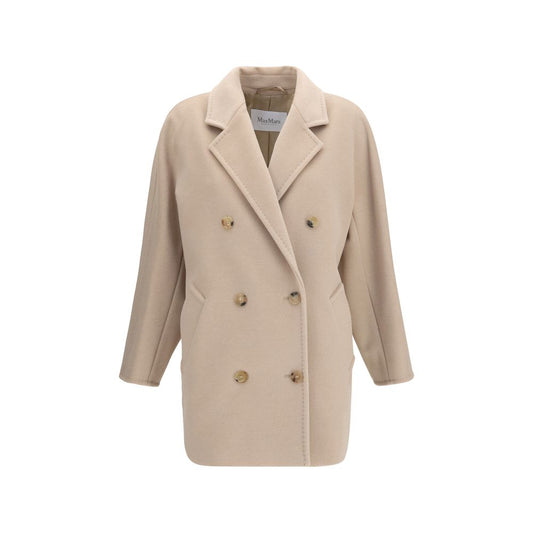 Max Mara Rebus Beige Wool-Cashmere Double-Breasted Jacket