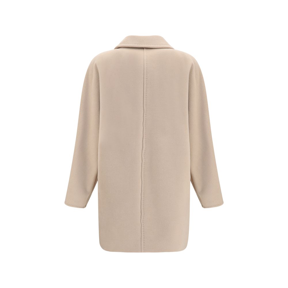 Max Mara Rebus Beige Wool-Cashmere Double-Breasted Jacket