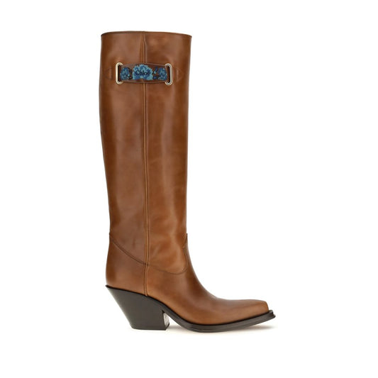 Chloé Azelan Brown Leather Over-the-Knee Boots