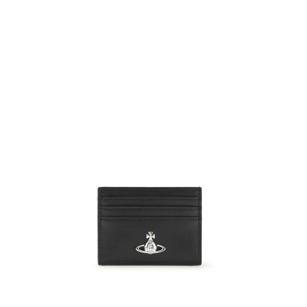 Vivienne Westwood Orb Black Polyurethane Card Holder