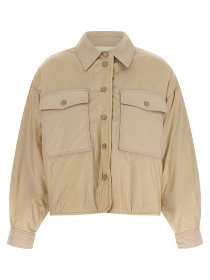 Weekend Max Mara Beige Padded Shirt Jacket