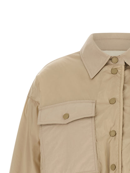 Weekend Max Mara Beige Padded Shirt Jacket